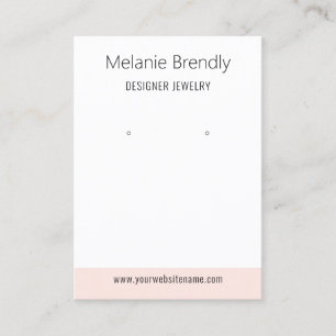 Carte De Visite Présentoir à boucles d'oreilles moderne en blanc