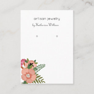 Carte De Visite Présentoir de boucles d'oreilles Floral Boho Moder