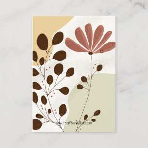 Carte De Visite Présentoir de logo Kraft floral aquarelle pour bou
