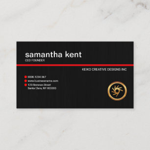 Carte De Visite Président grunge léger noir simple simple de fem