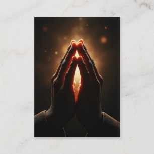 Carte De Visite Prière d'action de grâce - Philippiens 4:6-7 KJV C