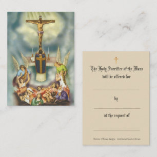 Carte De Visite Prière funèbre de offre de masse catholique cart