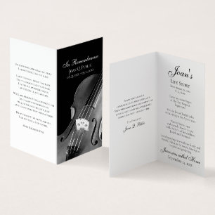 Carte De Visite Prière funéraire du musicien de violon