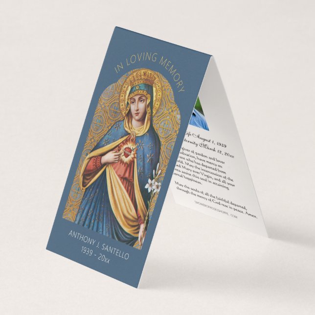 Carte De Visite Prière Vierge Marie traditionnelle catholique (Devant)