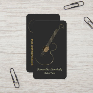 Carte De Visite Prime de logo de guitare acoustique