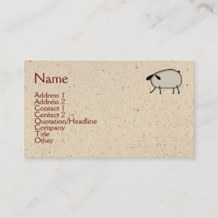 Carte de visite primitif de moutons