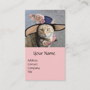 CARTE DE VISITE PRINCESS TATUS /ELEGANT CAT, GRAND DIVA CASQUETTE 