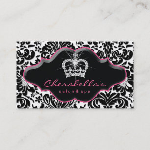 Carte De Visite Princesse Crown Floral Damask des bijoux 232