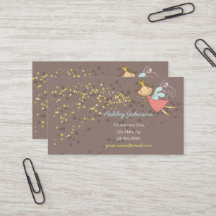 Carte De Visite Princesse Fée Whimsical Et Sucrée Et Étoiles Ma
