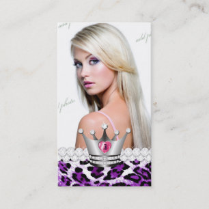 Carte De Visite Princesse TTT-Parfaite Purple Leopard Diamonds