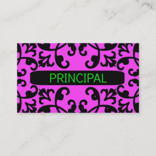 Carte de visite principal Pink Damask