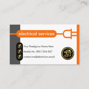 Carte De Visite Prise de courant créative électricien de ligne de