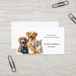 Carte De Visite Prise en charge fiable des animaux de compagnie