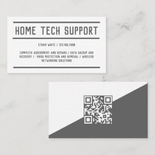 Carte De Visite Prise en charge informatique à domicile QR