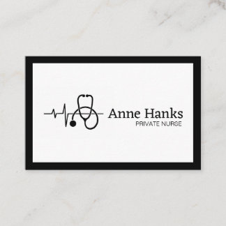 Carte De Visite Private Nurse Caregiver Health