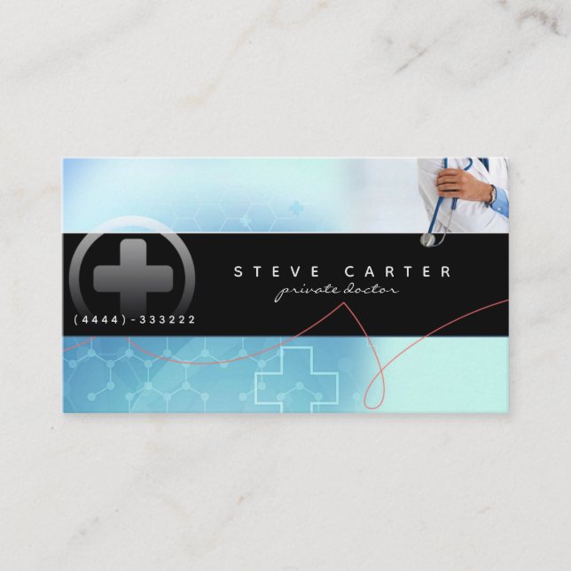 Carte de visite privé de docteur Clinic Medical (Devant)