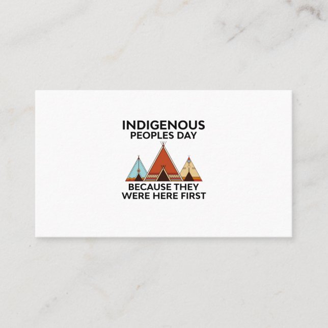 Carte De Visite Prix Indigenous Peoples Day They Were Here First N (Devant)