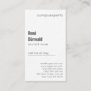 Carte de visite Pro Noir et Blanc avec Cœur Noir