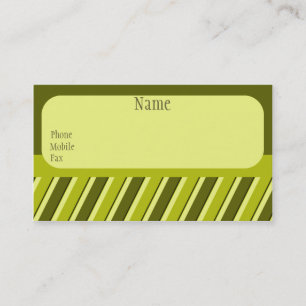 Carte de visite Pro Stripes, Vert olive