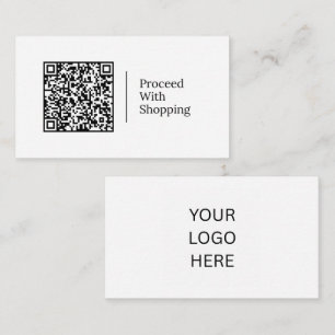 Carte De Visite Procéder à l'achat Code QR personnalisable Logo