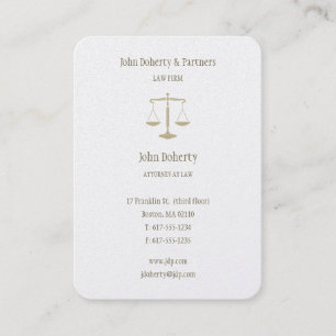 Carte De Visite Procureur   Or élégant