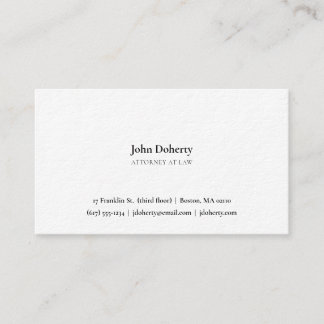 Carte De Visite Procureur | Plain