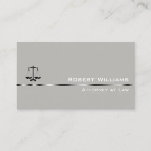 Carte De Visite Procureur Professionnel Simple Gris Noir