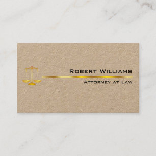 Carte De Visite Procureur Professionnel Simple Or Juridique