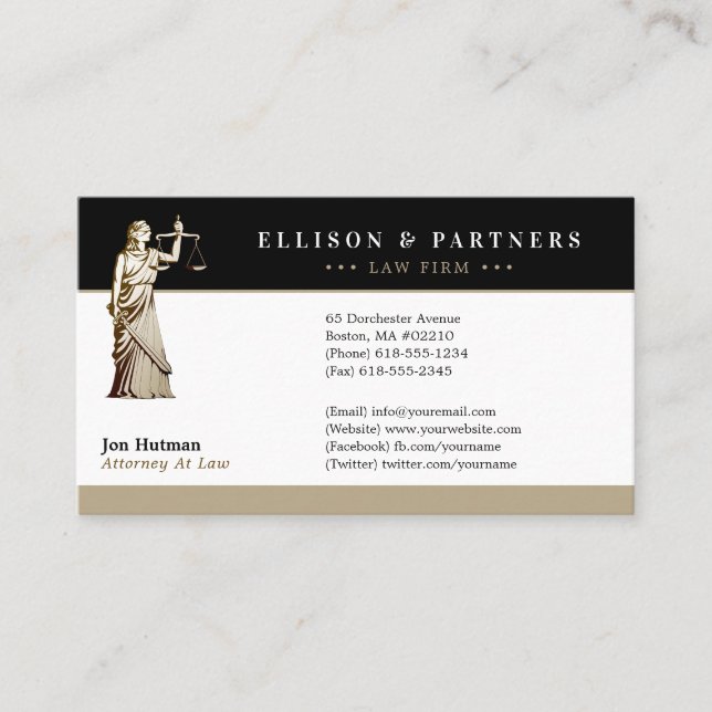 Carte De Visite Procureur | Temida (Devant)