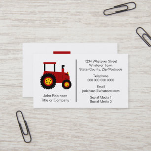 Carte De Visite Producteur de conception de tracteur