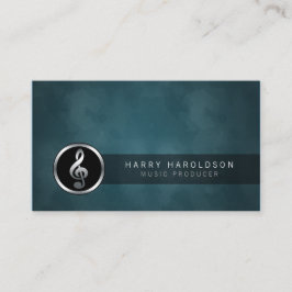 Carte De Visite Producteur de musique Musicien Musique Treble Clef