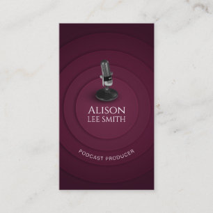 Carte De Visite Producteur de podcast/Entraîneur vocal/Acteur voc