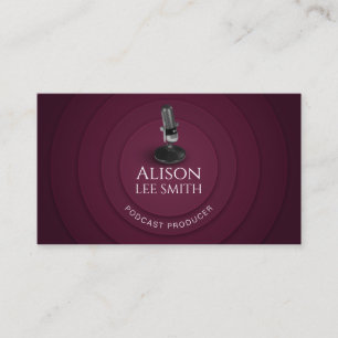 Carte De Visite Producteur de podcast/Entraîneur vocal/Acteur voc