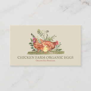 Carte De Visite Producteur d'œufs biologiques