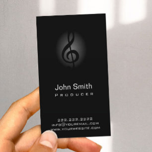 Carte De Visite Producteur musical Clair Dark Musical Clef