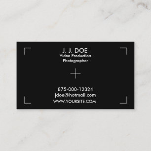 Carte De Visite Production de vidéo de photographie