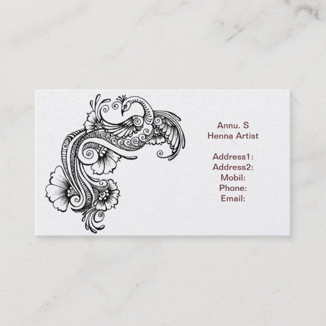 Carte De Visite Produit de personnaliser (Devant)