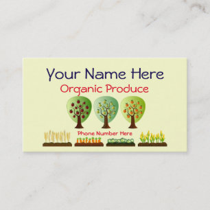 Carte De Visite Produit personnalisé d'agriculture biologique