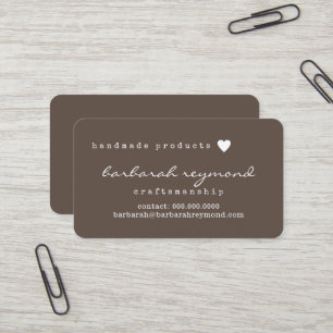 Carte De Visite produits artisanaux artisanat marron