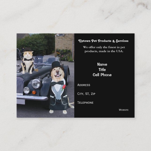 Carte De Visite Produits et services d'animal familier (Devant)