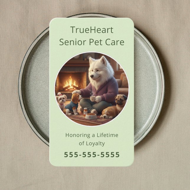 Carte De Visite Profesional Senior Dog Sitter Dog Physical Therapy (Créateur téléchargé)