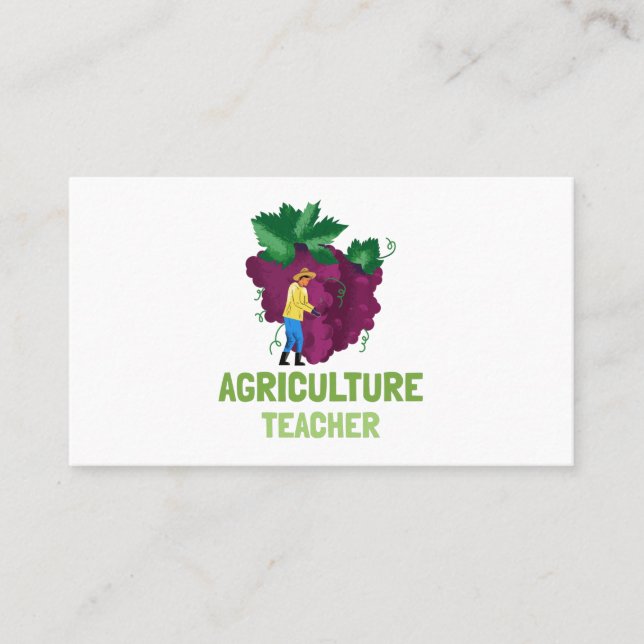 Carte De Visite Professeur agricole | Professeur AG | Raisins pour (Devant)