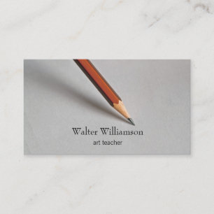 Carte De Visite Professeur D'Art, Retour À L'École, Crayon Graphiq
