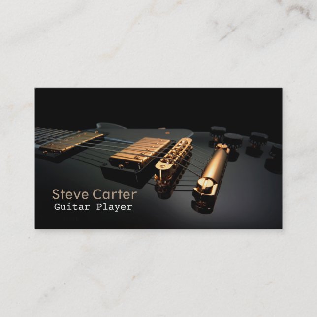 Carte De Visite Professeur d'artiste de guitariste de joueur de (Devant)