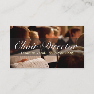 Carte De Visite Professeur de chorale Directeur de musique vocalis