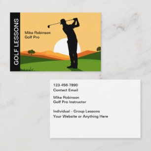 Carte De Visite Professeur de cours de golf