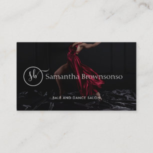Carte De Visite Professeur de danse élégant de studio