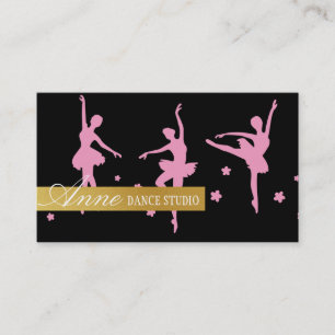 Carte De Visite Professeur de Danse Professionnel, Cours, Studio