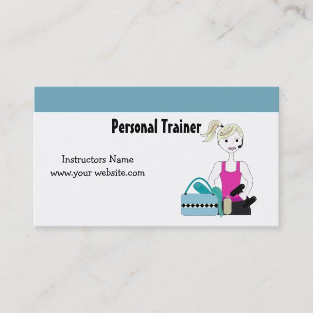 Carte De Visite Professeur de fitness (Devant)