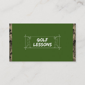 Carte De Visite Professeur de golf moniteur instructeur camouflage
